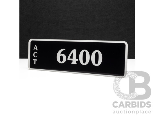 ACT 4-Digit Number Plate - 6400
