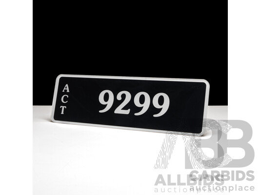 ACT 4-Digit Number Plate - 9299