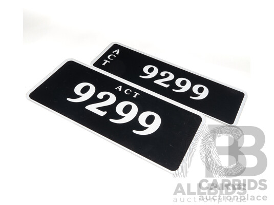 ACT 4-Digit Number Plate - 9299