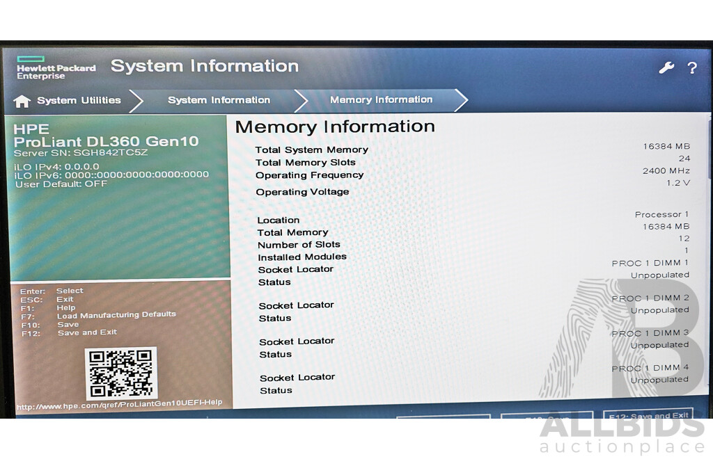 HPE ProLiant DL360 Gen10 Intel Xeon SILVER (4110) 2.20GHz-3.00GHz 10-Core CPU 1RU Server W/ 16GB DDR4