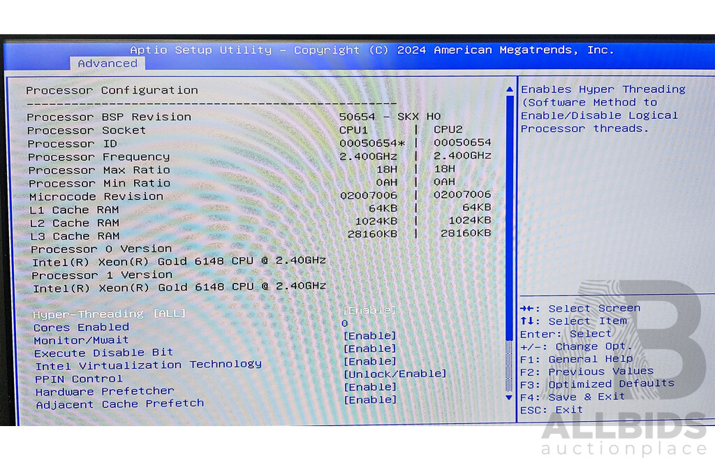 Nutanix (NXS1U1NS10G610) Dual Intel Xeon GOLD (6148) 2.40GHz-3.70GHz 20-Core CPU 1RU Server W/ 384GB DDR4 RAM