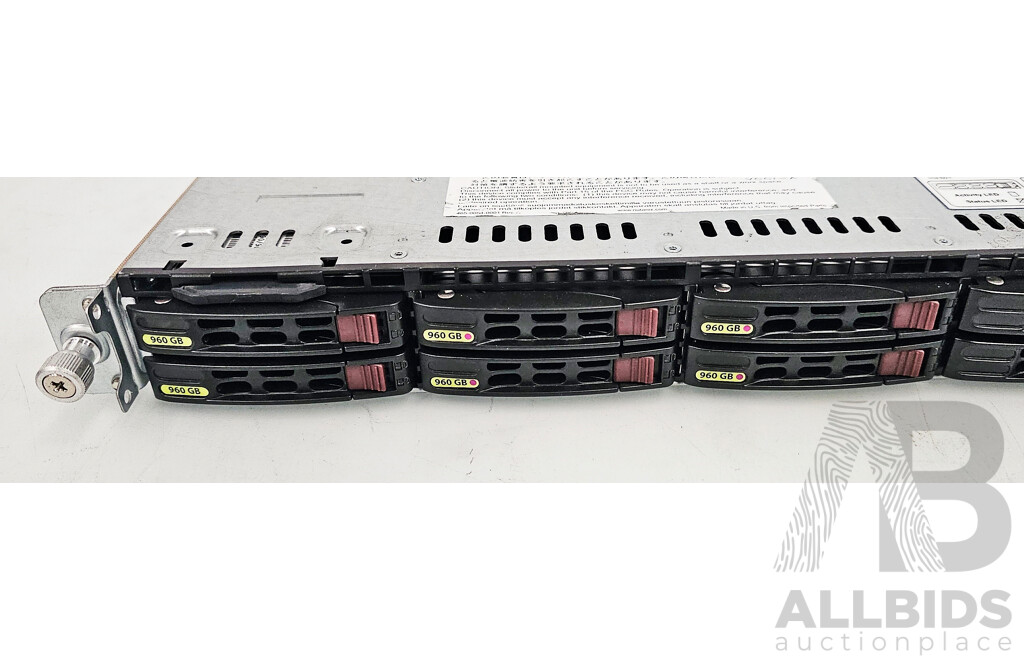 Nutanix (NXS1U1NS10G610) Dual Intel Xeon GOLD (6148) 2.40GHz-3.70GHz 20-Core CPU 1RU Server W/ 384GB DDR4 RAM