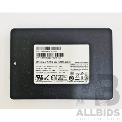 Samsung  1.92GB SATA 2.5-Inch Solid State Drive