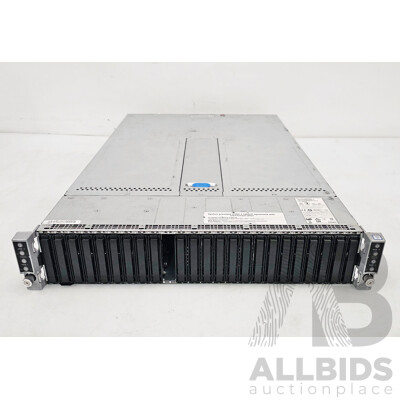 Intel (H2224XXLR3) Server Chassis W/ 4x Dual Intel Xeon GOLD (6138) 2.10GHz-3.00GHz 8-Core CPU 1RU Server W/ Total 768GB DDR4