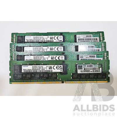 Samsung 32GB ECC DDR4 RDIMM RAM - Lot of Four