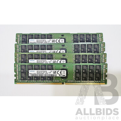 Samsung 32GB ECC DDR4 2400T RDIMM RAM - Lot of Four