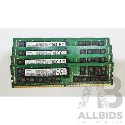 Samsung 32GB ECC DDR4 2933Y RDIMM RAM - Lot of Four