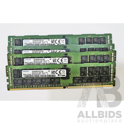 Samsung 32GB ECC DDR4 2666V RDIMM RAM - Lot of Four