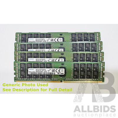 Samsung 32GB ECC DDR4 2400T RDIMM RAM - Lot of Four