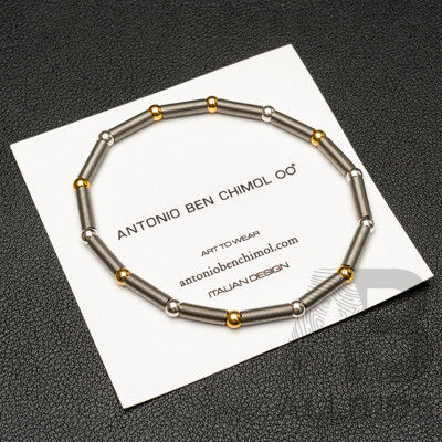 NEW - Antonio Ben Chimol satellite bracelet - sterling silver & stainless steel