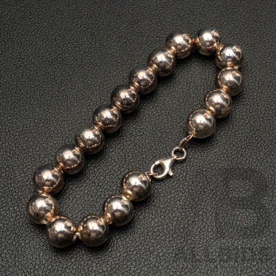 NEW - Torini Sterling Silver Ball Bracelet, Made in Italy, 20cm, 11.77 Grams