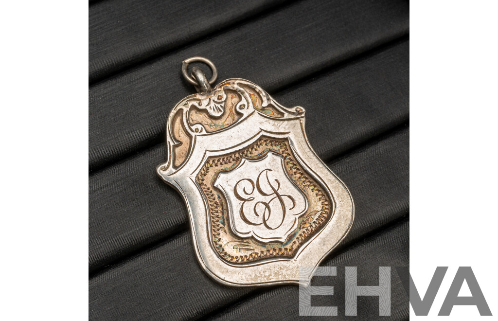 Vintage 925 Sterling Silver Music Contest Fob Medal - 10.79gms