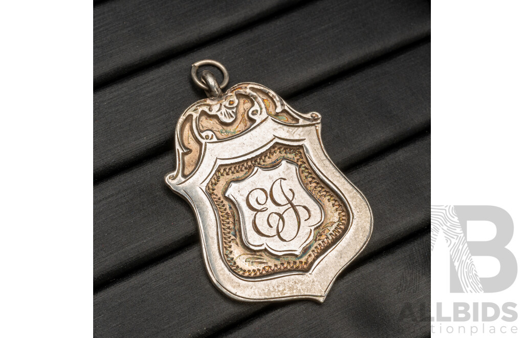 Vintage 925 Sterling Silver Music Contest Fob Medal - 10.79gms