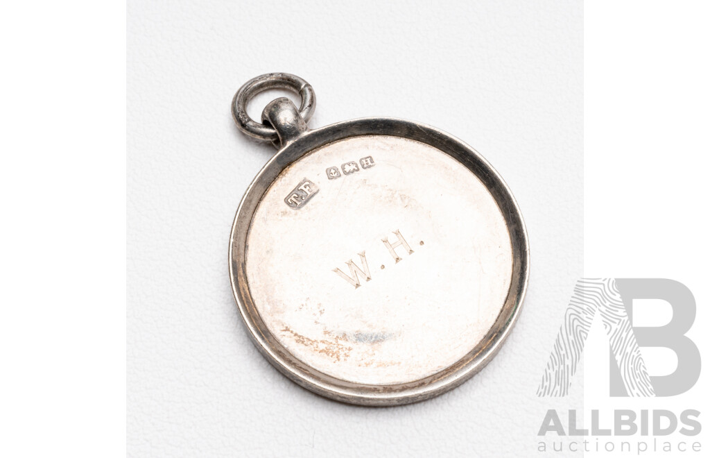 Vintage British Sterling Silver Fob Medal for Rifle Shooting - 6.01gms