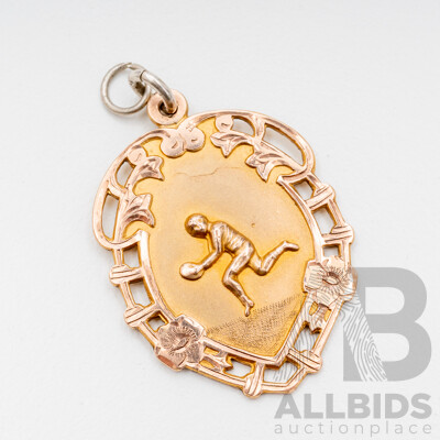 Vintage 9ct Yellow Gold Football Premiers Medallion - 5.49gms