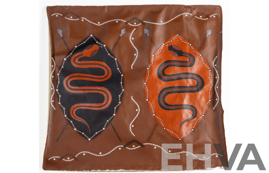 Signed Indistinctly, (20th Century), Serpent's Journey, Wonderful Original Vintage Oil on Canvas, 87 x 95 cm (unstretched)