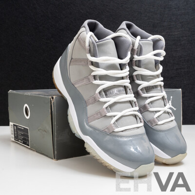 Pair of Nike Air Jordan 11 Retro Cool Grey Colourway, 2010