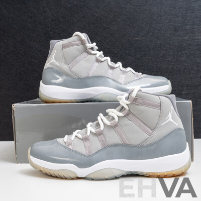 Pair of Nike Air Jordan 11 Retro Cool Grey Colourway, 2010