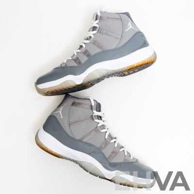 Pair of Nike Air Jordan 11 Retro Cool Grey Colourway, 2010