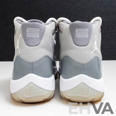 Pair of Nike Air Jordan 11 Retro Cool Grey Colourway, 2010