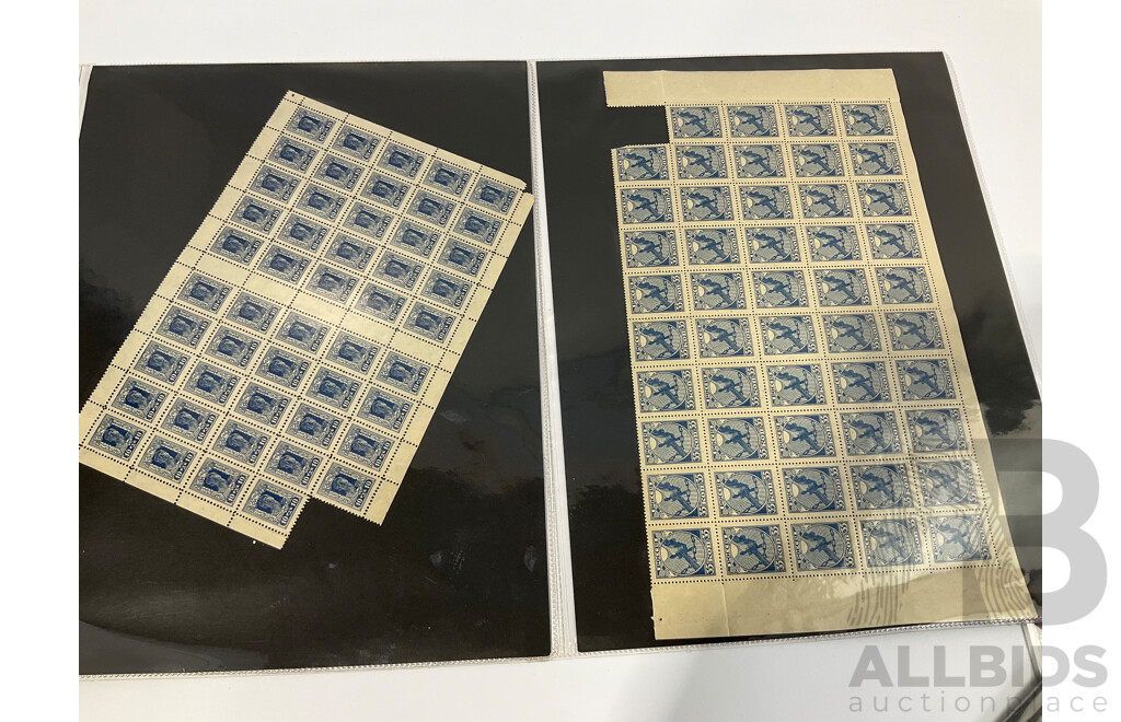Collection of Antique and Vintage USSR  Mint Stamp Sheets and Blocks, Including Imperfs, Sets