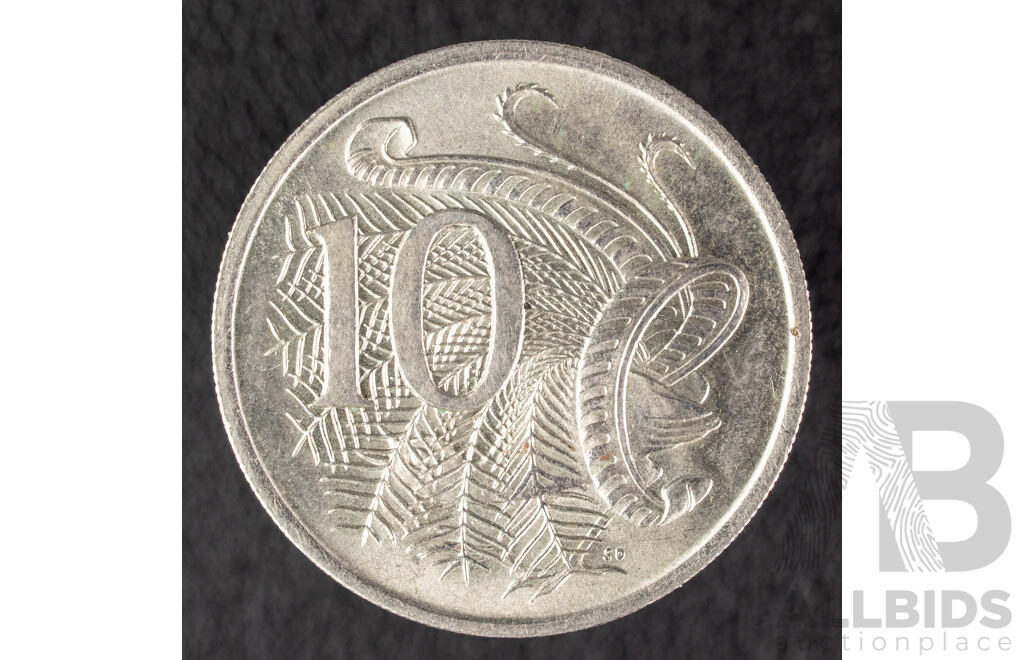 Australian 1966 Ten Cent Error Coin, Missing S in Australia
