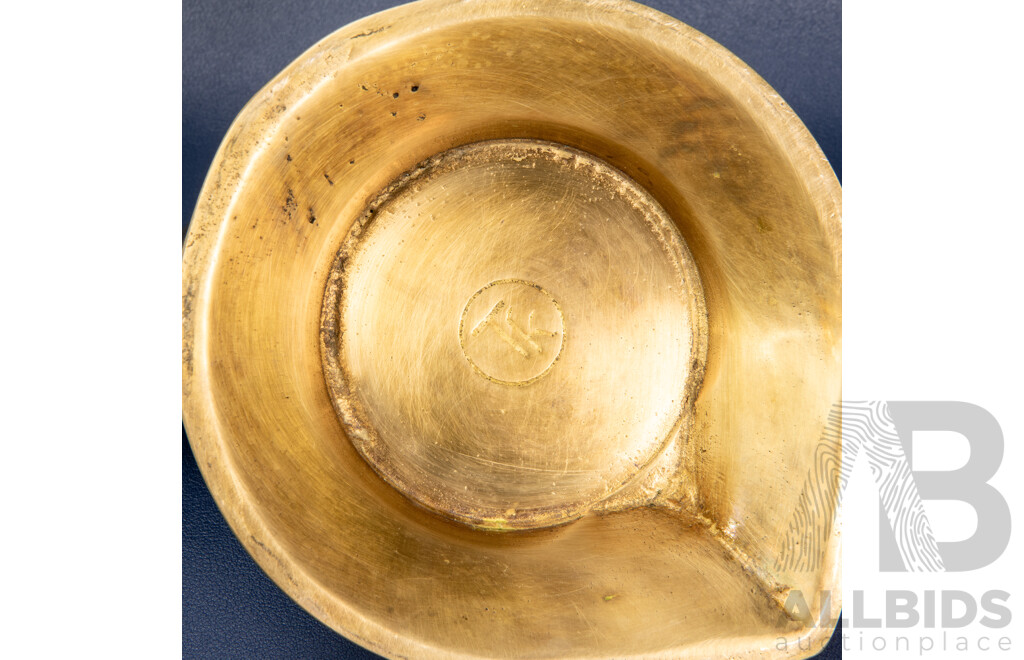 Brass Puja Set Including Ashtalakshmi Vilakku Lamp, Narasimha Statue & Accessories