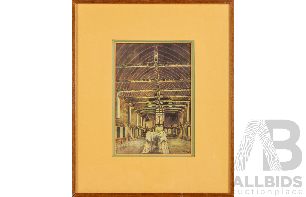 Francis Garnier, (19th Century, French, 1839-1873), Nuns in Contemplation, Reproduction Print After Original, 43 x 35 cm (frame)