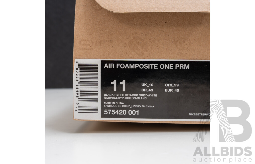 Pair of Nike Air Foamposite One PRM Fighter Jets in Original Box, 201