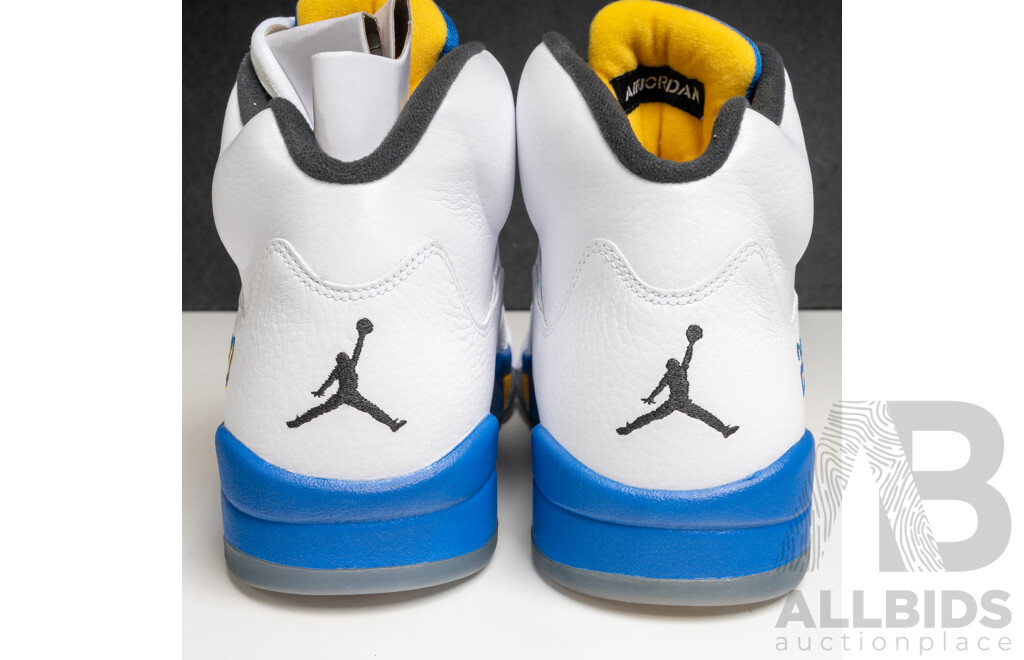 Pair of Nike Air Jordan 5 Retro Laney, 2013