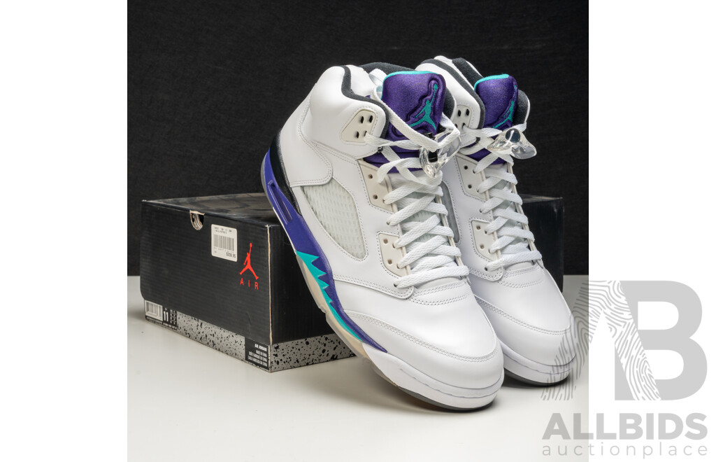 Pair of Nike Air Jordan 5 Retro Grape, 2012