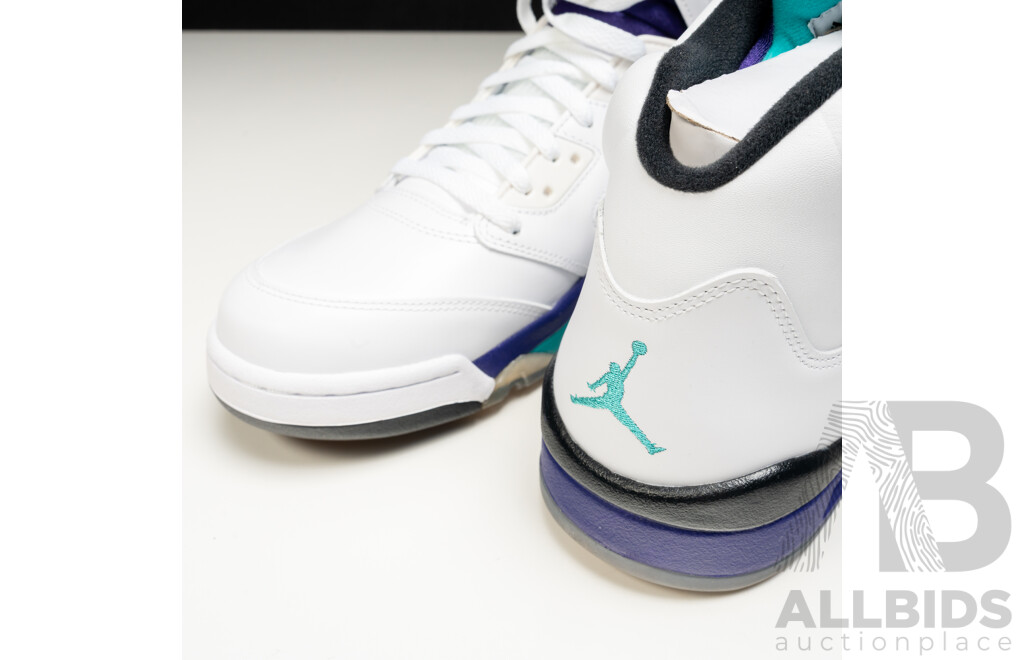 Pair of Nike Air Jordan 5 Retro Grape, 2012