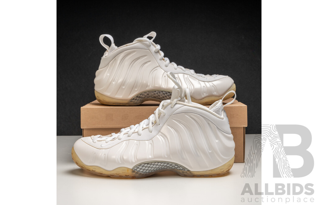 Pair of Nike Air Foamposite White Out Colourway, 2012