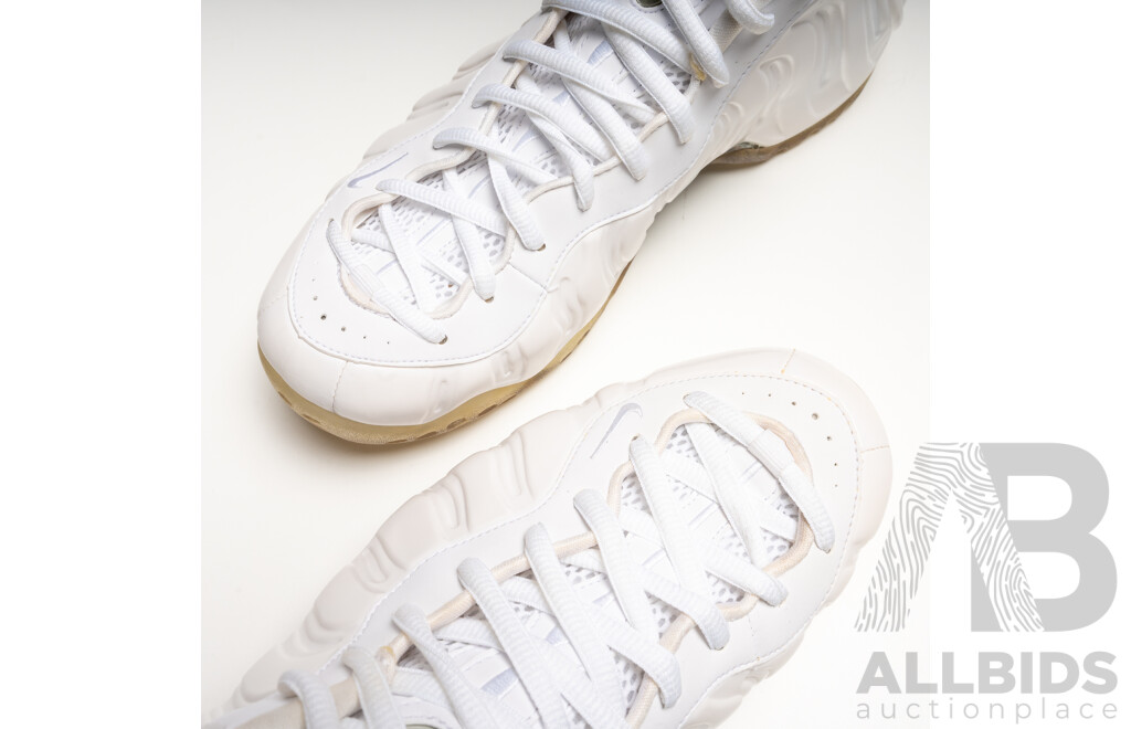 Pair of Nike Air Foamposite White Out Colourway, 2012