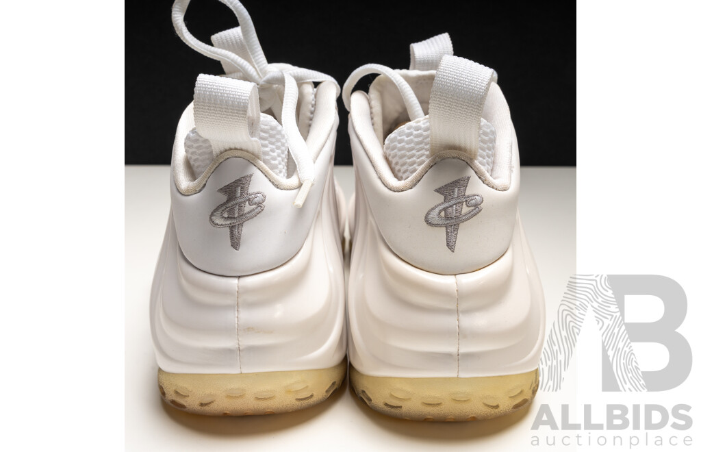 Pair of Nike Air Foamposite White Out Colourway, 2012