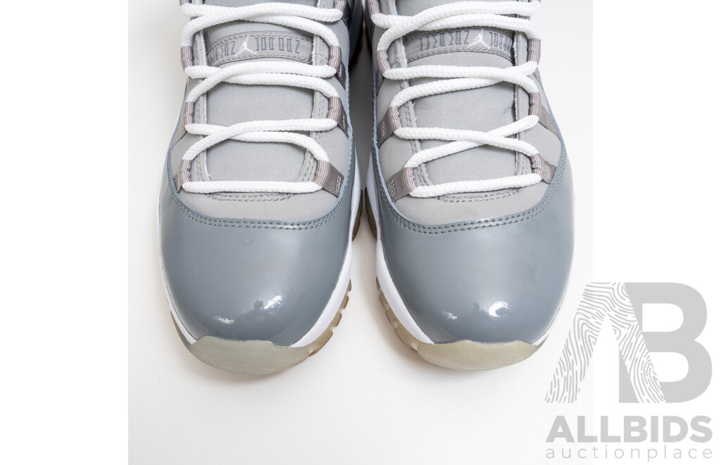 Pair of Nike Air Jordan 11 Retro Cool Grey Colourway, 2010