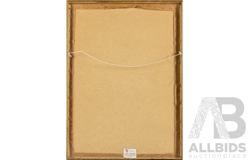 Framed Self Portrait (c1512) by Leonardo Da Vinci, Contemporary Reproduction Colour Poster Print, 64 x 47 cm (frame)