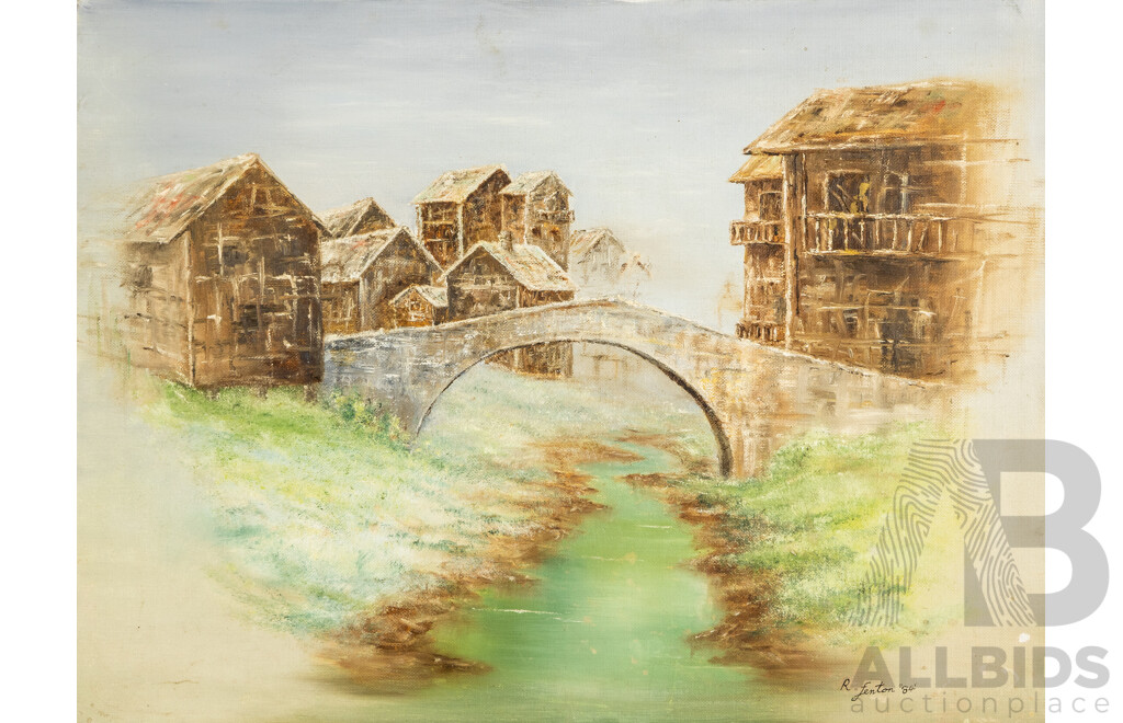 Robert Fenton (20th Century, Australian, 1966-), In the Back of My Mind (1984), Original Oil on Canvas Board, 45 x 61 cm