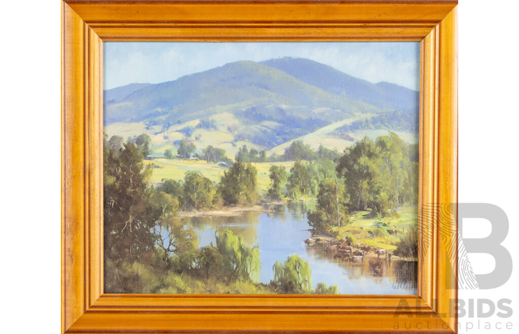 Collection of Four Framed Australian Landscape Colour Prints, 25 x 31 cm (largest) (4)