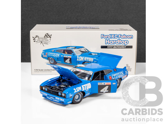 1660376 · Classic Carlectables 1977 Ford XC Falcon Hardtop GS 500 Bathurst Brabham Blue #4 515/600 1:18 Scale Model Car