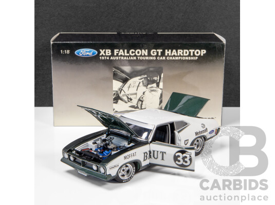 1660332 · AUTOart 1974 Ford XB GT Falcon Hardtop ATCC 3rd Place Allan Moffat Brut #33 906/4000 1:18 Scale Model Car - Signed COA