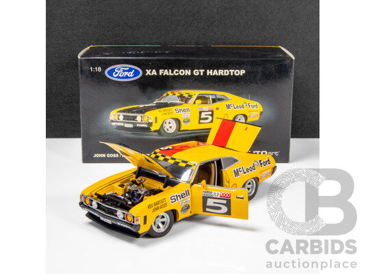 1660356 · AUTOart 1973 Ford XA GT Falcon Hardtop Bathurst Lap Record Goss / Bartlett McLeod Ford #5 2358/5000 1:18 Scale Model Car - Signed COA