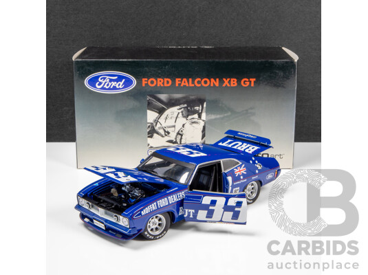 1660341 · AUTOart 1974 Ford XB GT Falcon Hardtop Bathurst Allan Moffat / Dieter Glemser Brut #33 5367/6000 1:18 Scale Model Car - Signed COA