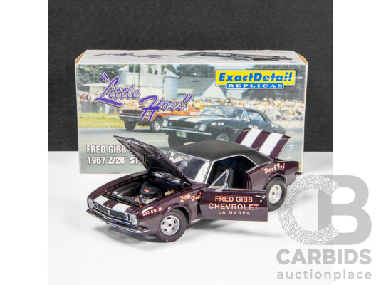 1660383 · ExactDetail Replicas 1967 Chevrolet Z/28 Camaro Little Hoss Stock Eliminator Fred Gibb 248/2000 1:18 Scale Model Car
