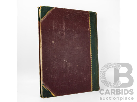 Wonderful Bound Antique Portfolio of Newspapers Published in New South Wales in 1875, 61L x 47W x 7D cm (dimensions)