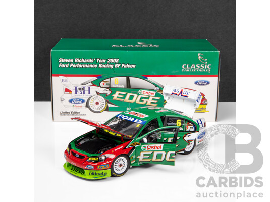 Classic Carlectables 2008 Ford BF Falcon V8 Supercar Steven Richards FPR Castrol Edge #6 1:18 Scale Model Car