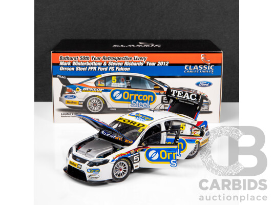 Classic Carlectables 2012 Ford FG Falcon V8 Supercar Bathurst 50th Year Retro Livery Richards / Winterbottom #5 1:18 Scale Model Car
