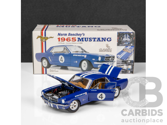 Classic Carlectables 1965 Ford Mustang Neptune Racing Team Norm Beechey #4 1:18 Scale Model Car