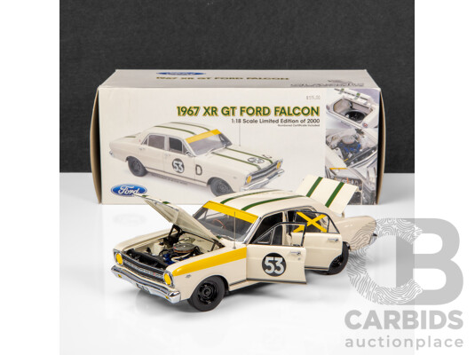 Classic Carlectables 1967 Ford XR Falcon GT Bathurst 2nd Place Geoghegan #53D 1:18 Scale Model Car