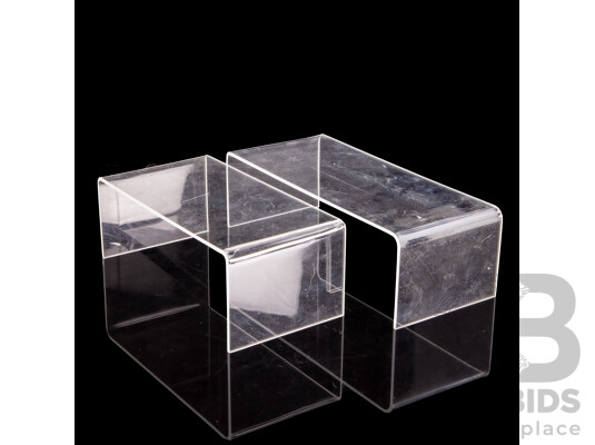 Collection of Nine Lucite 1:18 Scale Model Car Stands